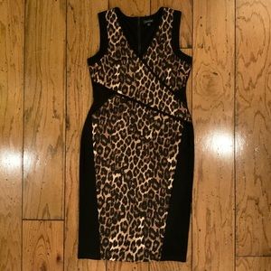 Like New Cheetah Print Cross Top Dress